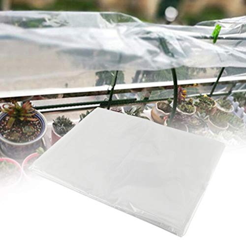 Película de plástico Bootstrap de Invernadero Farmer Película de Polietileno Transparente a Prueba de Polvo de plástico para protección de invernaderos al Aire Libre en Interiores(1#)