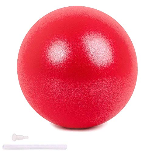 Pelota de Mini Pilates 25cm Pelota de Ejercicios de Sports Balón de Yoga para Ejercicios Abdominales Masaje y Gimnasio en Casa y Ejercicios básicos de rehabilitación de Hombros (Rojo)