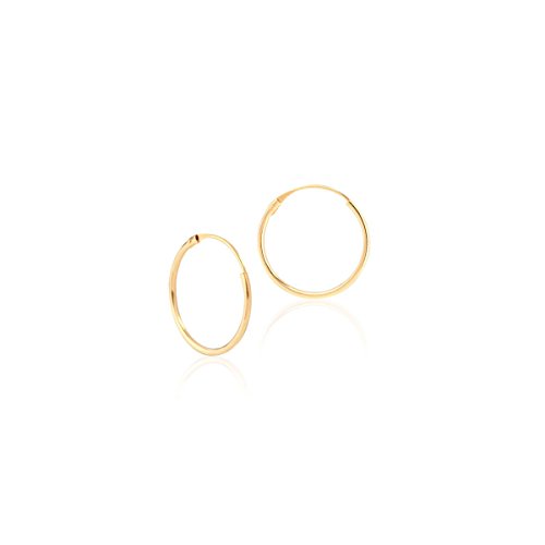 Pendientes Oro Aro Liso 10x0.80 mm