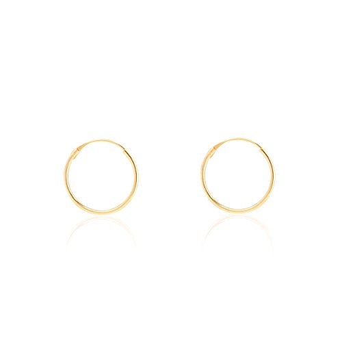 Pendientes Oro Aro Liso 10x0.80 mm