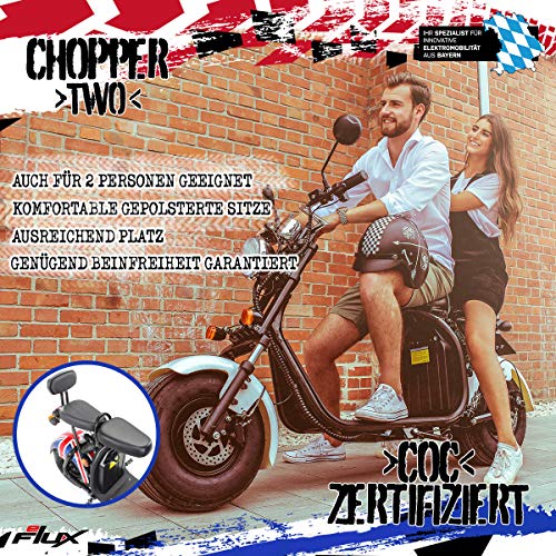 PEQUENENES Patinete Scooter EFLUX Harley 1500 W 60 V 20AH BATERIA Ion Litio (Negro)