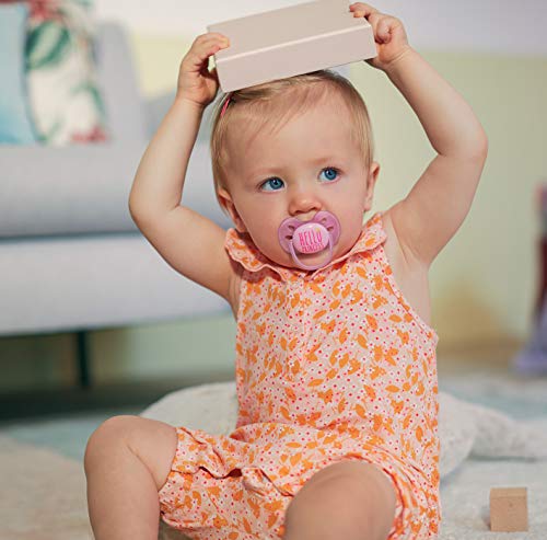 Philips Avent Ultra Soft SCF223/02 Chupete Suave para la Piel Sensible de su Bebé. El Escudo Suave y Flexible se Adapta a las Curvas de las Mejillas del Bebé