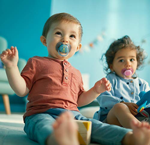 Philips Avent Ultra Soft SCF223/02 Chupete Suave para la Piel Sensible de su Bebé. El Escudo Suave y Flexible se Adapta a las Curvas de las Mejillas del Bebé