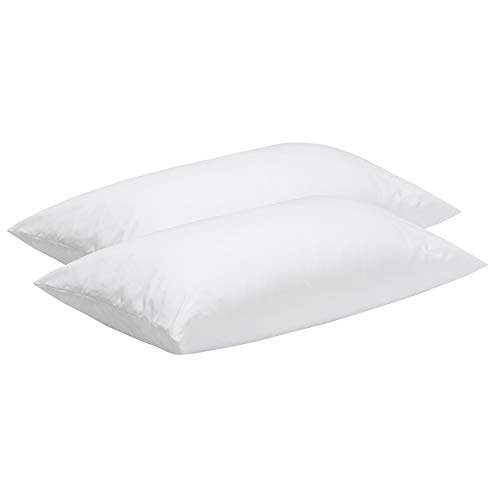 Pikolin Home - Pack de 2 almohadas de fibra antiácaros de firmeza baja con funda desenfundable recomendada para dormir boca abajo y boca arriba