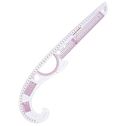 PIONIN Conjunto de 7 Piezas Regla métrica Francesa, Recortadora de Ropa Curva de plástico Regla de Costura Adecuada para Costura Confección Patrón Diseño Dibujo Elaboración de Plantillas