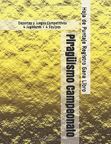 Piragüismo Campeonato - Deportes y Juegos Competitivos - 4 Jugadores / 4 Equipos - Hoja de Puntaje Registro Gana Libro