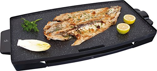 Plancha de asar eléctrica XXL GR603 Jata. Superficie XXL para cocinar: 60 x 35 cm. Antiadherente. Libre de PFOA. De fácil limpieza. Bandeja recoge salsas