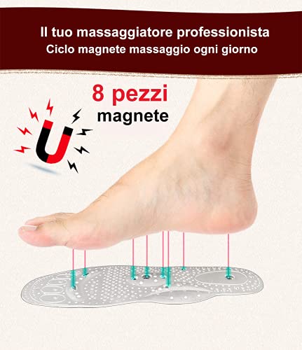 Plantillas de masaje, plantillas magnéticas para el cuidado de los pies, plantillas ortopédicas contra, terapia magnética, transpirable y desodorante, atenuación, unisex (negro EVA)