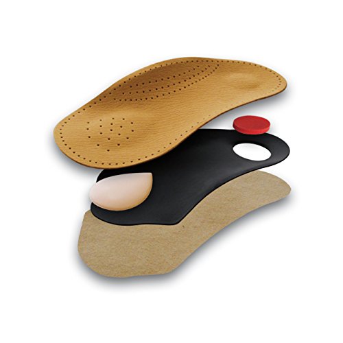 Plantillas Ortopédicas Fabricadas en Alemania, 3/4 de Longitud, Cuero de Calidad, Inserciones para Botas con Soporte para El Arco, Almohadilla Metatarsal y para El Talón, Tacco Nova (40 EUR)