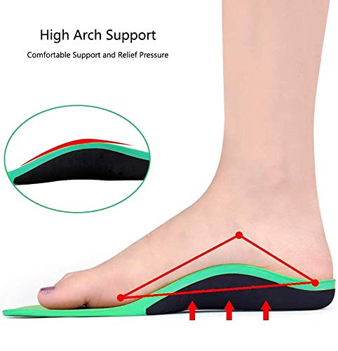Plantillas para fascitis plantar con soporte de arco ortopédico para hombres y mujeres que alivian los pies planos y el dolor de pies (39-41EU)