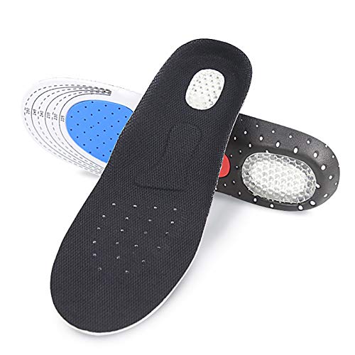 Plantillas para fascitis plantar con soporte de arco, plantillas de absorción de golpes para aliviar los pies planos, el dolor de pies, plantillas cómodas para hombres y mujeres