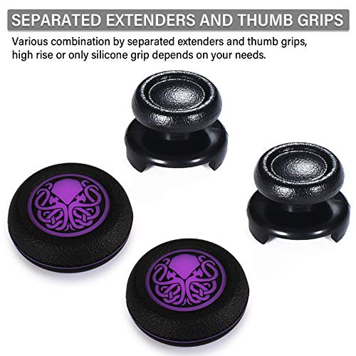 Playrealm FPS Thumbstick Grip Agarres para el Pulgar Extensor Y Impresión Caucho Silicona Apretón Cubrir 2 juegos para Controlador PS5 Dualsenese y PS4 (Secreto De Cthulhu)