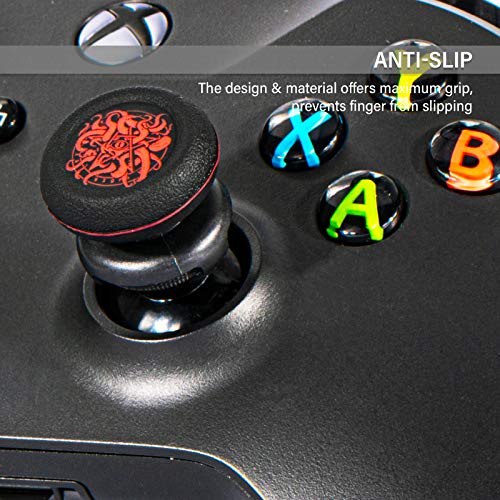 Playrealm FPS Thumbstick Grip Agarres para el Pulgar Extensor Y Impresión Caucho Silicona Apretón Cubrir 2 juegos para Controlador Xbox Series X/S y Xbox One (Grandes Viejos)
