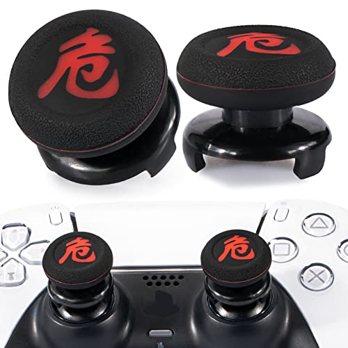 Playrealm FPS Thumbstick Grip Agarres para el Pulgar Extensor Y Impresión Caucho Silicona Apretón Cubrir 2 juegos para PS4 (Peligro De KANJI)