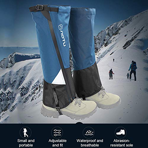 Polainas para las piernas, Polainas para botas de nieve resistentes al agua y antidesgarros, Polainas para senderismo transpirables para hombres y mujeres, Polainas para botas de nieve ajustables