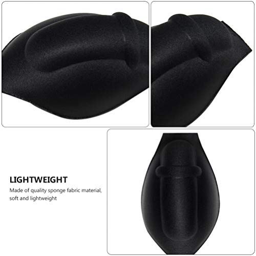 PRETYZOOM 2 Pzas Almohadilla Negra Potenciadora de Bulto Almohadilla de Esponja de Taza Almohadilla de Natación Almohadillas de La Cubierta del Maletero de Seguridad para Hombre Alfombrilla