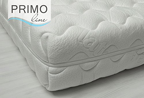 Primo Line Lux Colchón de Látex 150x190 cm Firmeza Firme Altura 16 cm 7 Zonas de Soporte Ergonomico con Funda Acolchada Extraíble ÖKO-Tex®