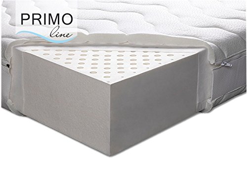 Primo Line Lux Colchón de Látex 80x190 cm Firmeza Firme Altura 16 cm 7 Zonas de Soporte Ergonomico con Funda Acolchada Extraíble ÖKO-Tex®