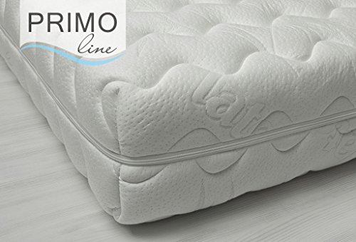 Primo Line Lux Colchón de Látex 80x190 cm Firmeza Firme Altura 16 cm 7 Zonas de Soporte Ergonomico con Funda Acolchada Extraíble ÖKO-Tex®