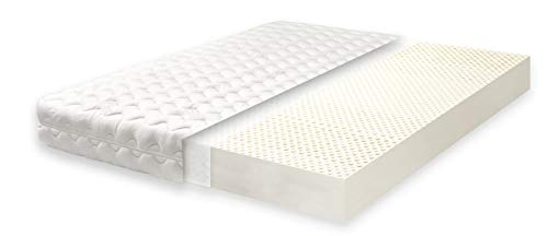 Primo Line Lux Colchón de Látex 80x190 cm Firmeza Firme Altura 16 cm 7 Zonas de Soporte Ergonomico con Funda Acolchada Extraíble ÖKO-Tex®