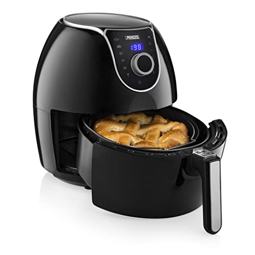 Princess 182055 Freidora sin aceite, Pantalla Digital con Botón Táctil, 5.2 L, 1700 W, 8 programas, sin BPA ni PFOA, tiempo y temperatura ajustables, fácil de usar y de limpiar, 30 Recetas PDF