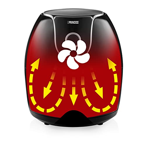 Princess 182055 Freidora sin aceite, Pantalla Digital con Botón Táctil, 5.2 L, 1700 W, 8 programas, sin BPA ni PFOA, tiempo y temperatura ajustables, fácil de usar y de limpiar, 30 Recetas PDF