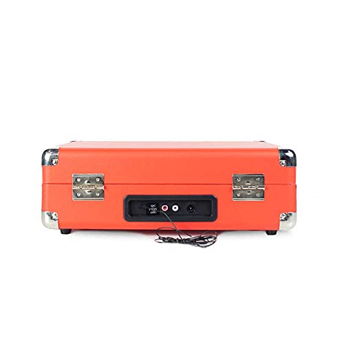 PRIXTON VC400 - Tocadiscos de Vinilo Vintage, Reproductor de Vinilo y Reproductor de Musica Mediante Bluetooth y USB, 2 Altavoces Incorporados, Diseño de Maleta, Color Rojo