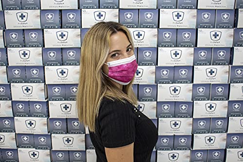 Pro Safe + Mascarillas Quirúrgicas Tipo IIR (960 uds.) - Filtración Bidireccional (99,9%) - Fabricado en España - 3 Capas (Burdeos)