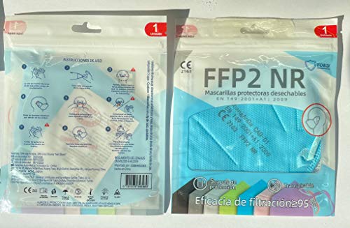 PROMASK FFP2 NR Color azul turquesa CE 2163 (5)