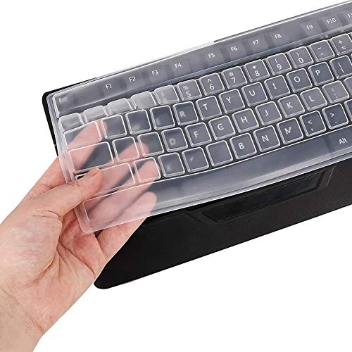 Protector universal de cubierta de teclado de escritorio, película protectora de teclado de silicona transparente y transparente para ordenadores portátiles