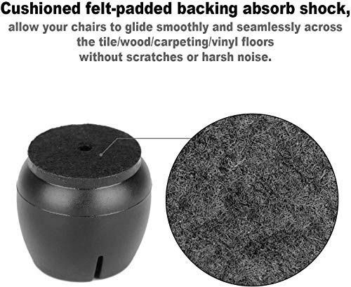 Protectores para Patas de Silla, Protectores de Silicona para Muebles para Piernas Silla Protectores Piso - Punta Silla Antirayaduras- Almohadilla de Patas de Sillas, Tamaño 17-21mm