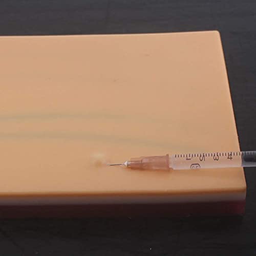 PRWERIF Almohadilla de sutura, 4 Venas incrustadas y 3 Capas de Piel, Almohadilla de Entrenamiento de inyección intravenosa, Modelo de Piel médica para Estudiantes de enfermería