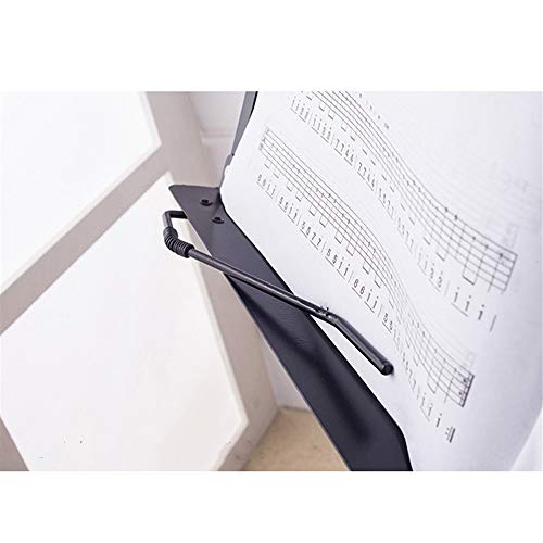 QinWenYan Atril Música Plegable Negrita Estante Plegable Ascensor Pequeño Atril Atril Partituras (Color : Black)