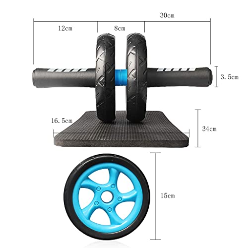 Quesuc Abdominales Rueda Ab Roller Wheel, Rodillo Deportivo, Rodillo Entrenador De Músculos Abdominales Para El Hogar, Apto Para Principiantes y Deportistas Profesionales-Rodilleras De Fitness Estera