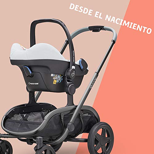 Quinny Hubb Mono XXL Cochecito, espaciosa cesta, fácil de plegar, 6 mese a 3.5 años, blue coral on grey