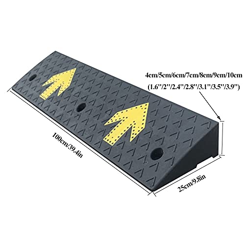 Rampas de acera portátiles, rampas de umbral ligeras de caucho y plástico, textura de superficie antideslizante, entradas para sillas de ruedas móviles, para muelles de carga y descarga, scooters