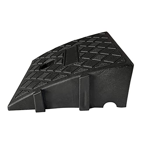 Rampas de bordillo, rampa de goma, rampa para silla de ruedas, rampa de bordillo, rampa portátil para sillas de ruedas, (negro, 25 x 27 x 11 cm)