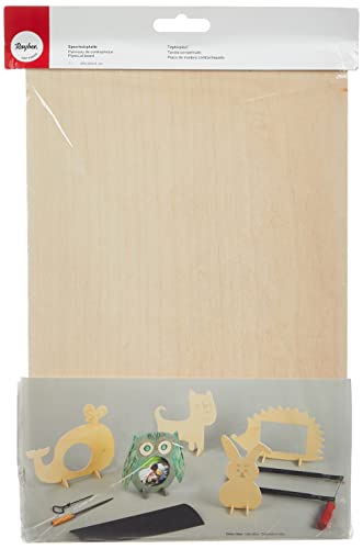 Rayher - Placa de contrachapado para bricolaje, 300 x 200 x 4 mm