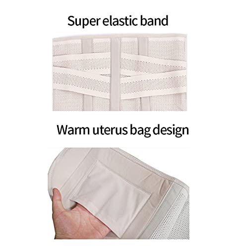 REAPP 2 en 1 Cinturón de Soporte de Cintura Soporte de Espalda Lumbar Corrector de Postura Abdomen Pospartum Pelvic Corset Abdominal (Color : Blanco, Size : M 94cm Long)