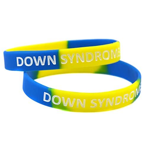 Recordatorio Diario Conciencia Del Síndrome De Down Pulsera De Silicona Tamaño Adulto Color Segmentado