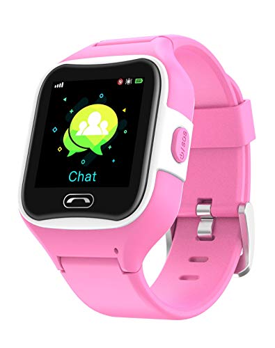 Reloj teléfono y localizador GPS para niños V2 (Rosa)