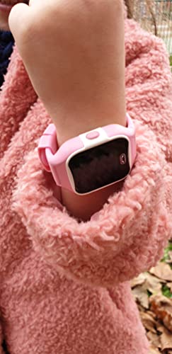 Reloj teléfono y localizador GPS para niños V2 (Rosa)