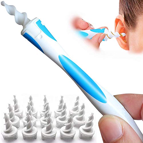Removedor Cera Q-Grips Herramienta Quitar Cera Oreja Kit EliminacióN Cera Oreja Silicona Suave Limpiador Orejas para Adultos y NiñOs Cabezales Repuesto
