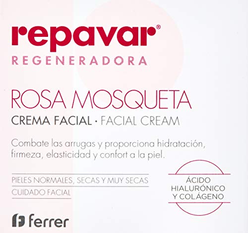 Repavar Regeneradora Crema Facial Antiedad con Rosa Mosqueta 50 Ml