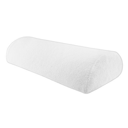 reposamanos blanca de reposabrazos con cierre de velcro