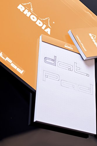 RHODIA 12558C - Bloc-Notes Agrafé Dotpad N°12 Orange - 8,5x12 cm - Pointillés Dot - 80 Feuilles Détachables - Papier Clairefontaine 80G - Couverture en Carte Enduite Souple et Résistante - Basics