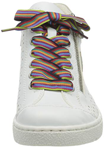 Rieker N1747, Zapatillas Mujer, Blanco, 41 EU