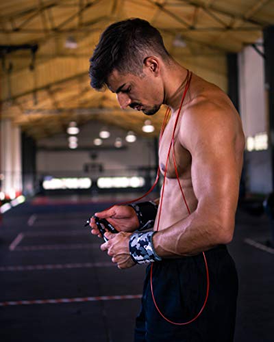 Roar® Muñequeras Deportivas, Muñequeras Crossfit Hombre y Mujer, Muñequeras Gym Hombre, Wrist Wraps, Muñequera Crossfit, Muñequeras Gimnasio, Calistenia, Musculacion, Halterofilia (Camuflage)