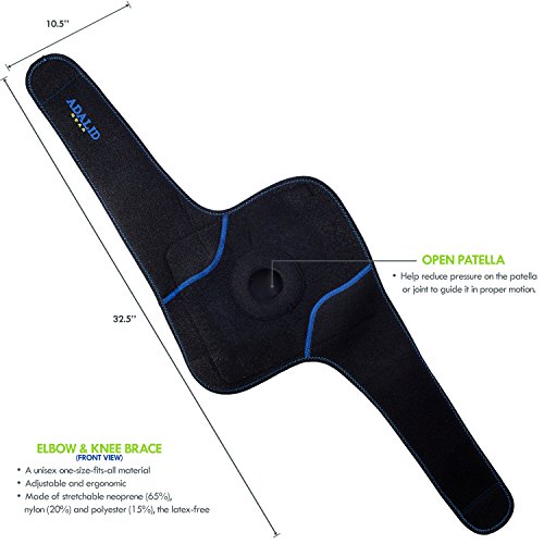 Rodillera con compartimiento para gel congelable para terapia en frío o en caliente: Para lesión del ligamento cruzado anterior, deportes, dolor de rodilla, tendinitis, (flexible, reutilizable)