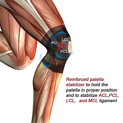 Rodilleras Deportiva Ajustable Rodillera Menisco y Ligamentos Antideslizante Soporte de Rodilla para Hombres y Mujeres Apoyo para Correr Voleibol Béisbol Baloncesto(naranja)